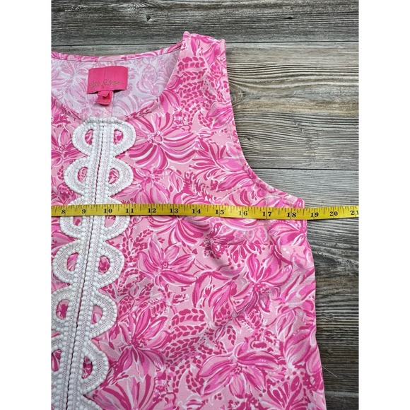 Lilly Pulitzer 10 Pink Blossom FOXY LLAMA FOLA SET Sleeveless Top & Shorts Golf - Picture 13 of 15